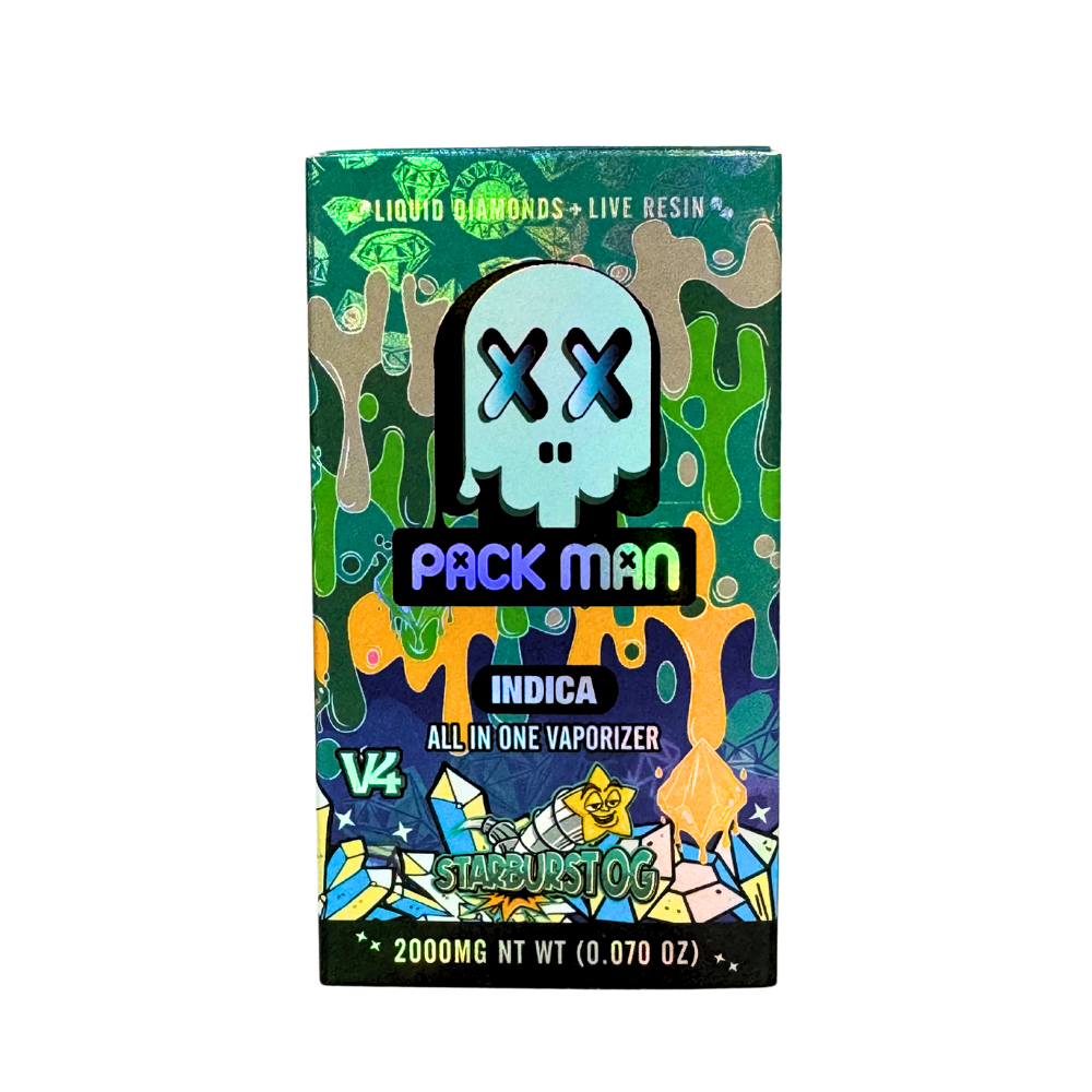 Pack Man Starburst 2g Disposable THCa Vape - Indica